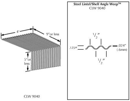 MTI Concealed Steel Lintel/Shelf Angle Weep