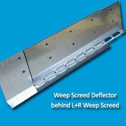 MTI Weep Screed Deflector 4' Long (80 Linear Feet/Tube)